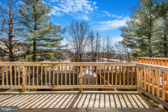 view of wooden deck