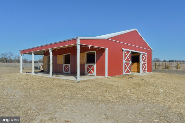 view of horse barn