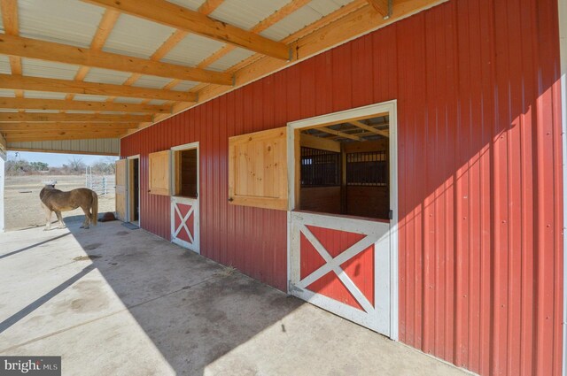 view of horse barn