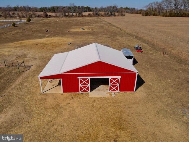 exterior space with a rural view