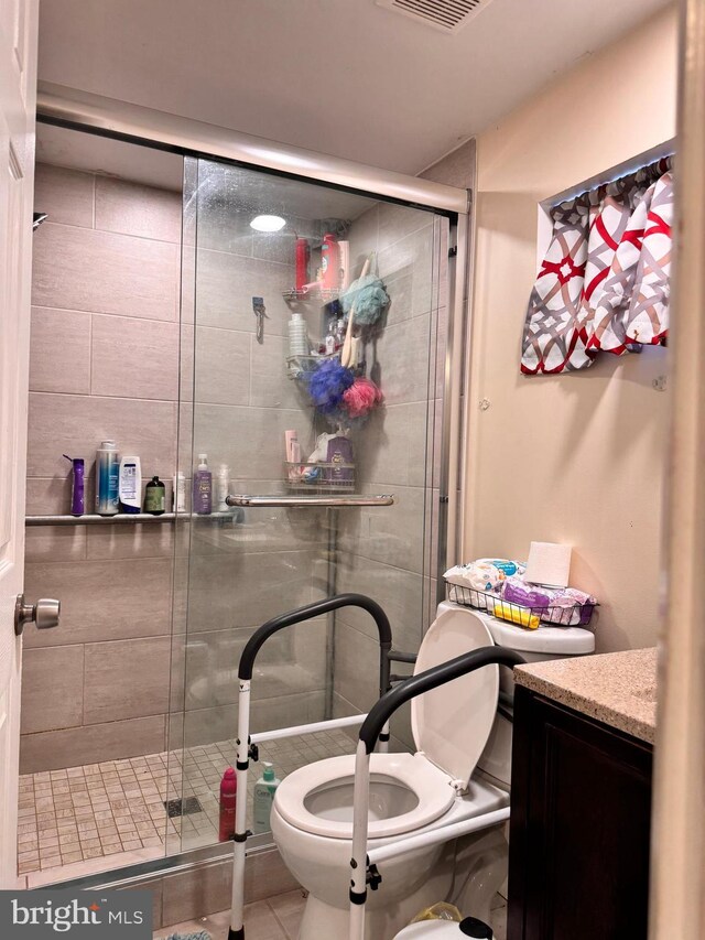 5604 Newton St, Hyattsville, MD 20784 - full bath with toilet, a stall shower, vanity, and tile patterned floors