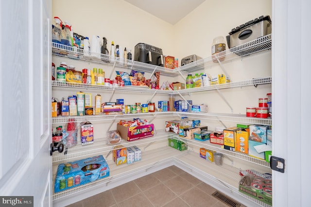 pantry featuring visible vents