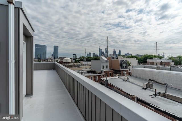 balcony with a city view