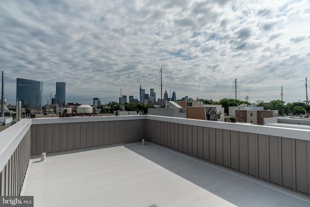 view of patio / terrace with a view of city