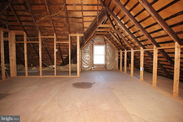 view of attic