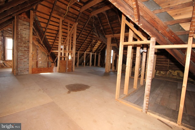 view of attic