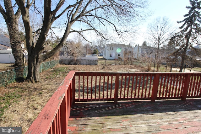 wooden deck with fence