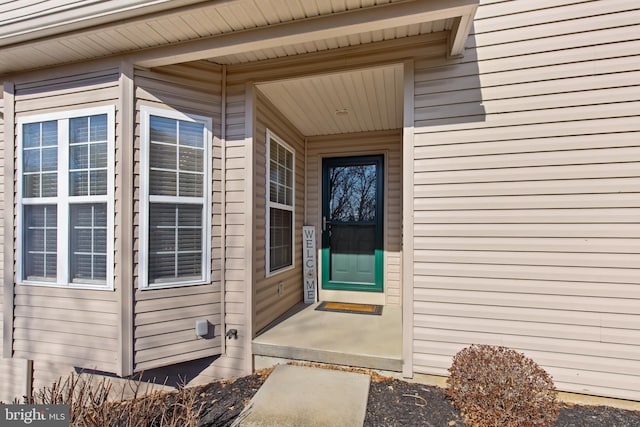 view of doorway to property