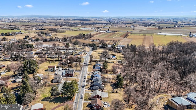 aerial view with a rural view