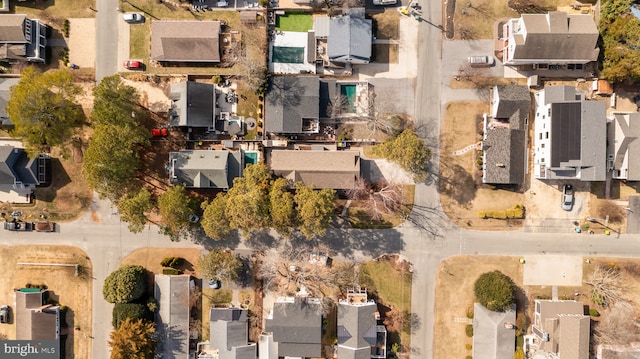 bird's eye view featuring a residential view