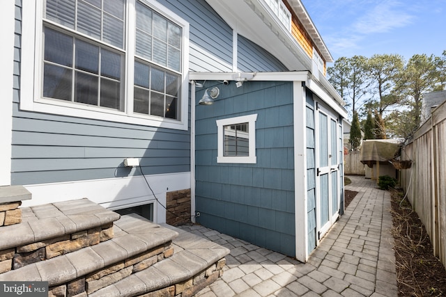 exterior space featuring a fenced backyard