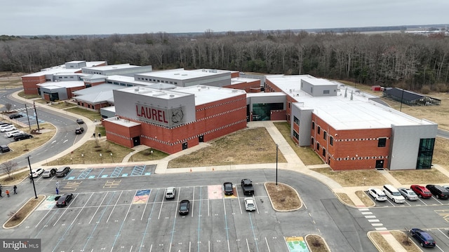 bird's eye view with a forest view