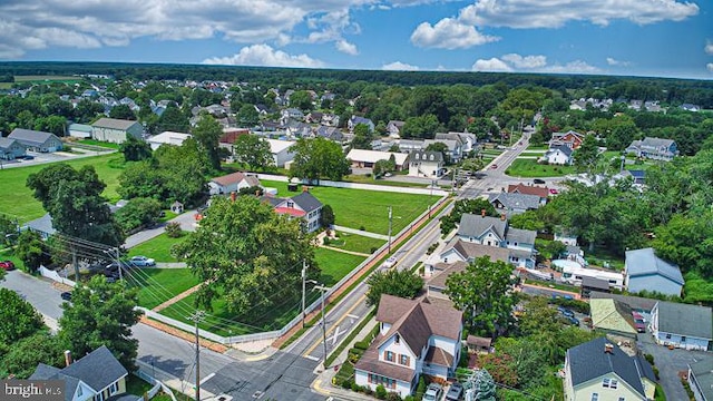 aerial view with a residential view