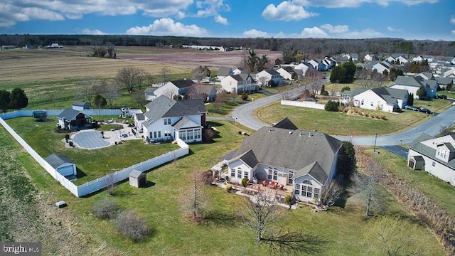 birds eye view of property featuring a residential view