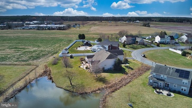 drone / aerial view featuring a rural view