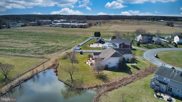 drone / aerial view featuring a rural view