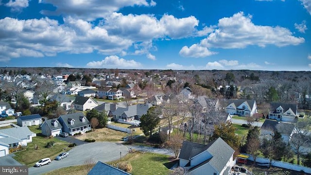 aerial view featuring a residential view