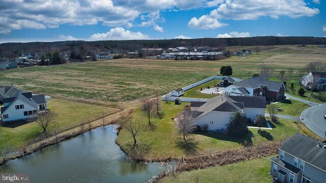 aerial view featuring a rural view