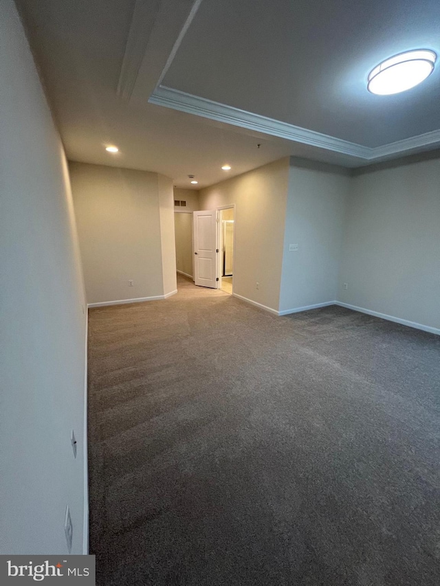 interior space with recessed lighting and baseboards