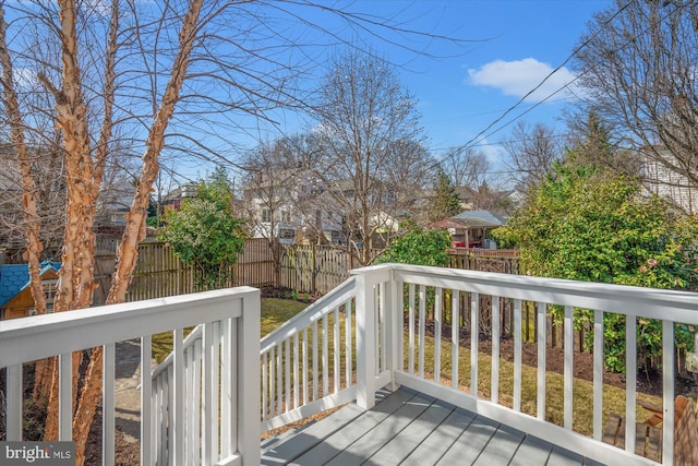 wooden deck with fence