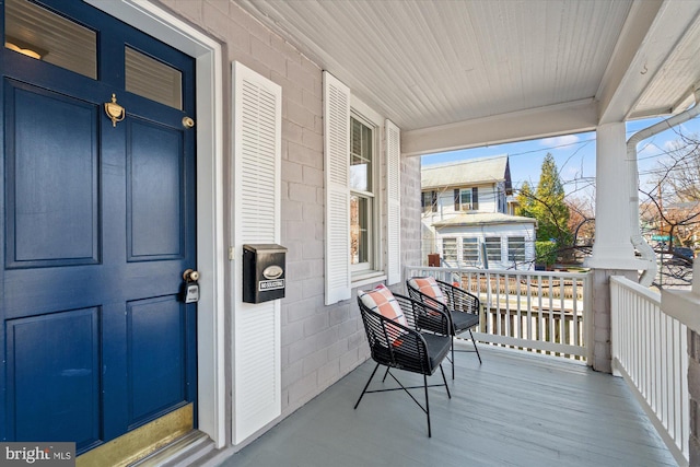 exterior space with covered porch