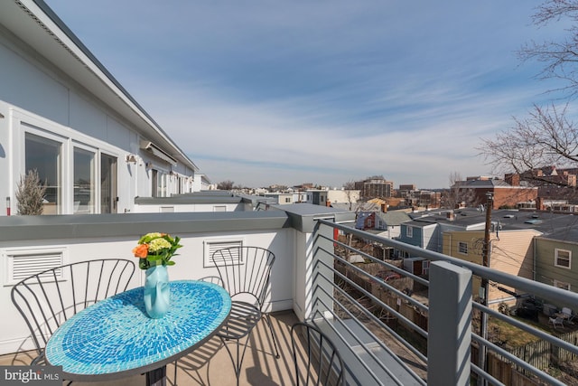 balcony featuring visible vents