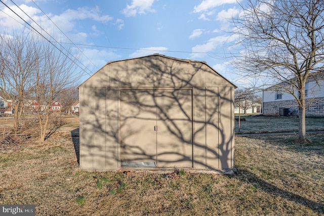 view of shed