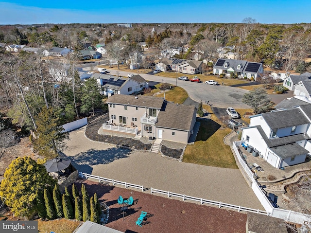 bird's eye view featuring a residential view