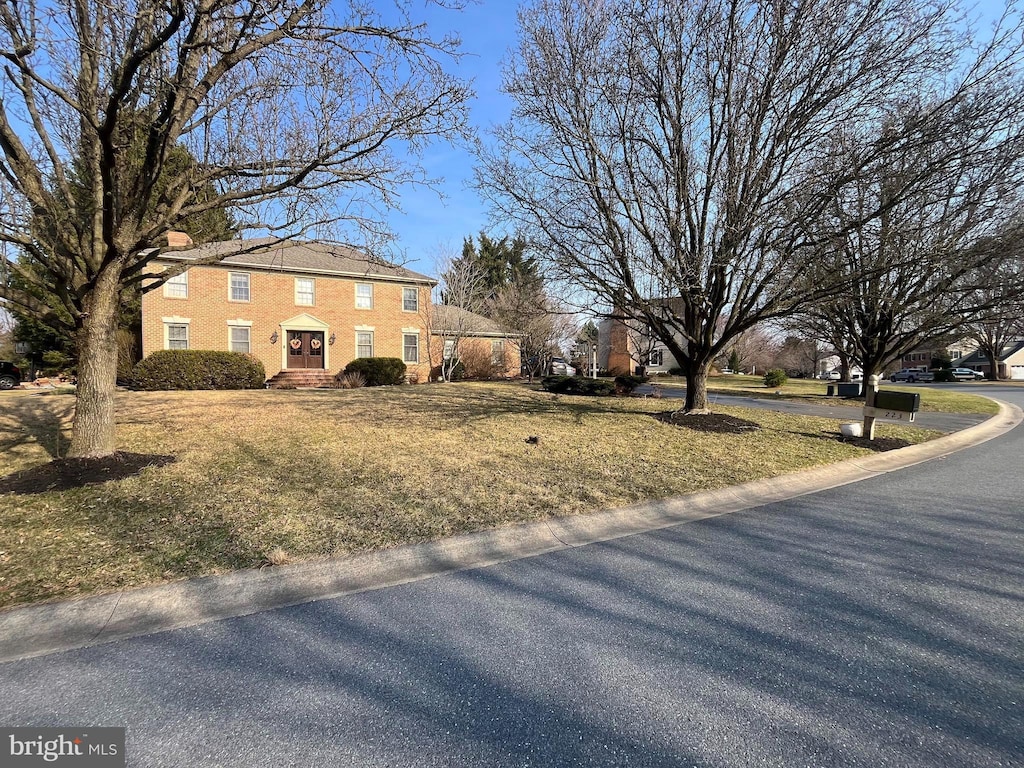 exterior space with a front yard