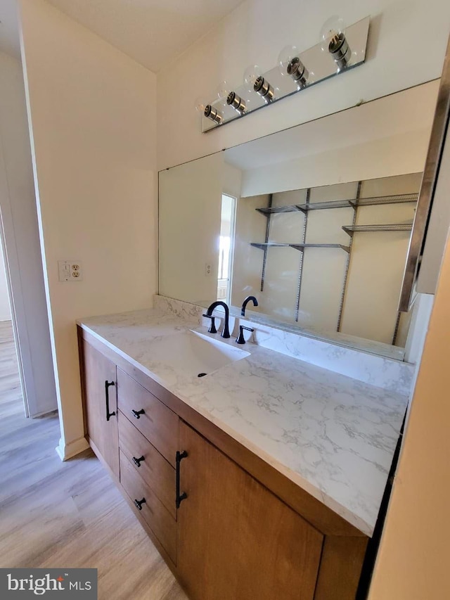 3100 S Manchester St Unit 909, Falls Church, VA 22044 - bathroom with wood finished floors and vanity