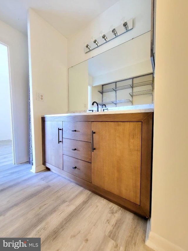 3100 S Manchester St Unit 909, Falls Church, VA 22044 - bathroom with wood finished floors and vanity