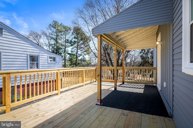 view of wooden deck