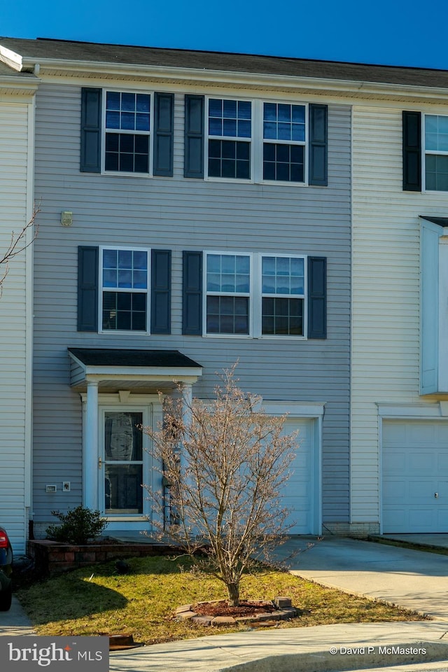 multi unit property with concrete driveway