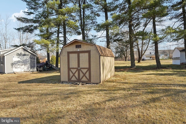 view of shed