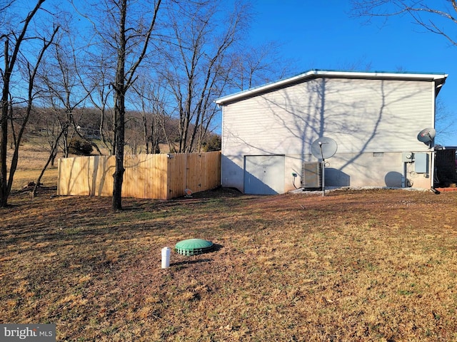 exterior space featuring fence