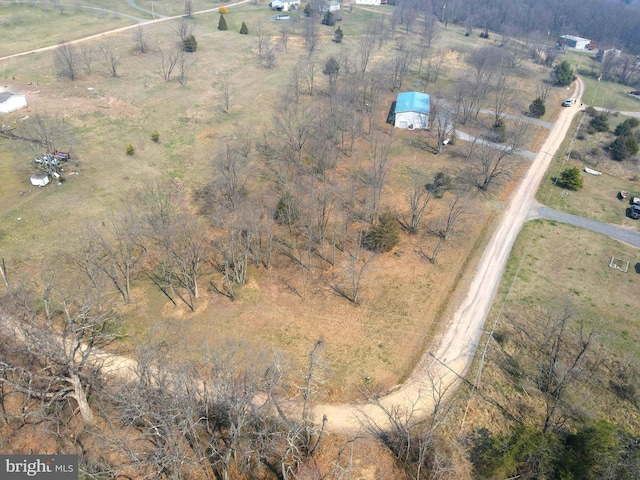 aerial view with a rural view