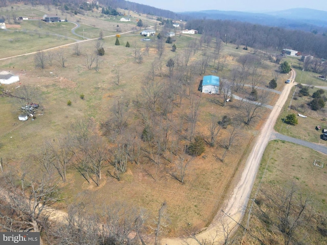 bird's eye view featuring a rural view