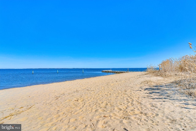 water view featuring a beach view