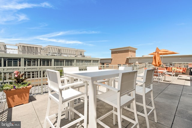 view of patio / terrace featuring outdoor dining space