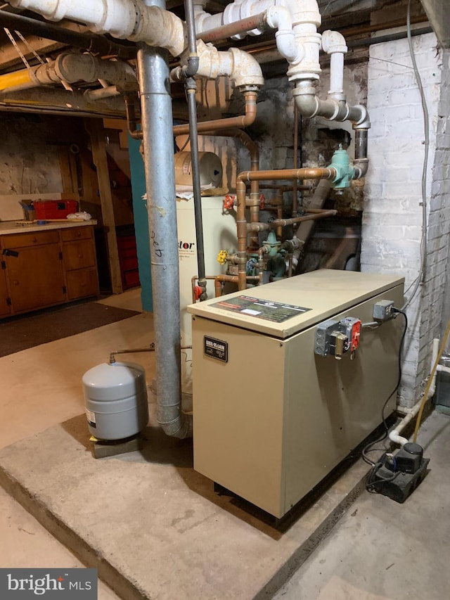 utility room with a heating unit