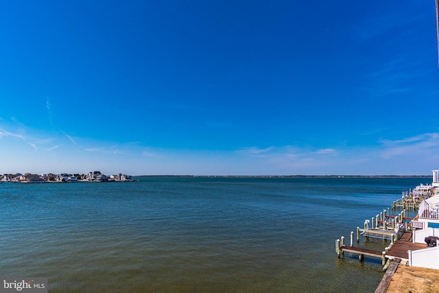 water view with a dock