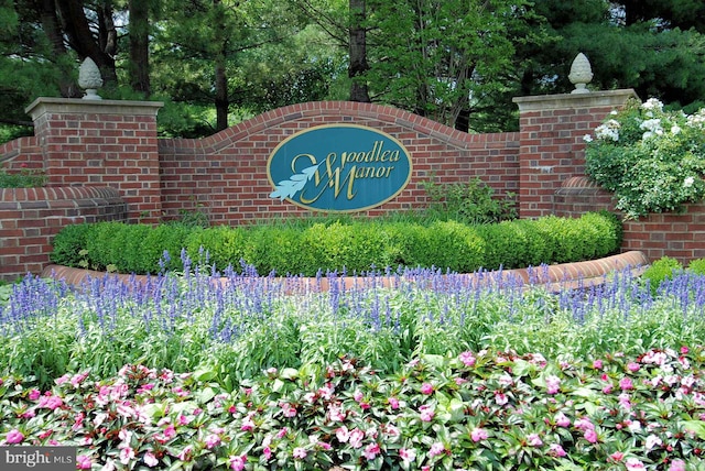 view of community sign