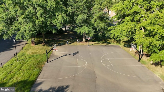 view of basketball court with community basketball court