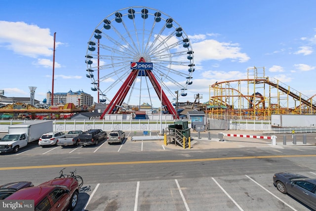 view of uncovered parking lot