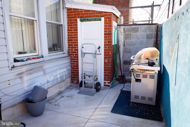 exterior space featuring area for grilling