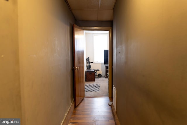 hallway featuring wood finished floors