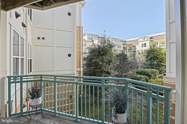 balcony with a residential view