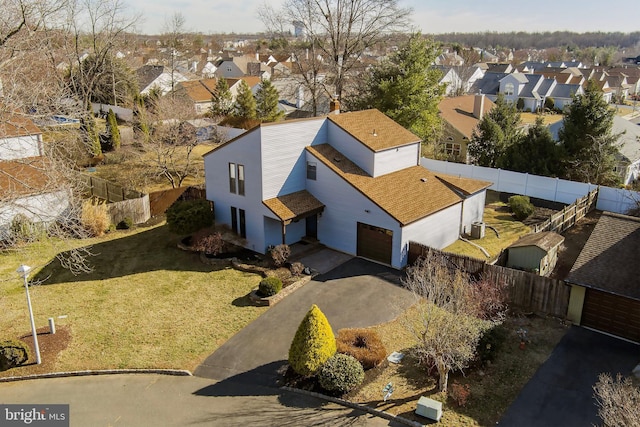 birds eye view of property featuring a residential view