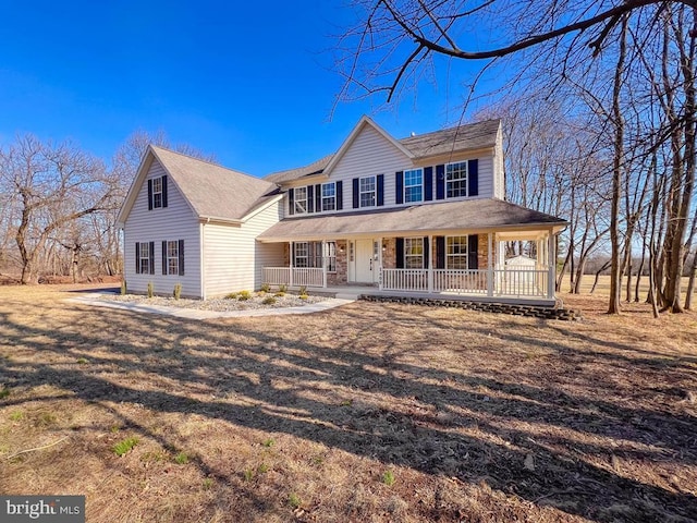 view of front of home with a porch