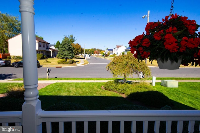 view of yard featuring a residential view